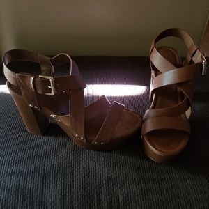 Cute Cognac Madden Girl Platform Heels!